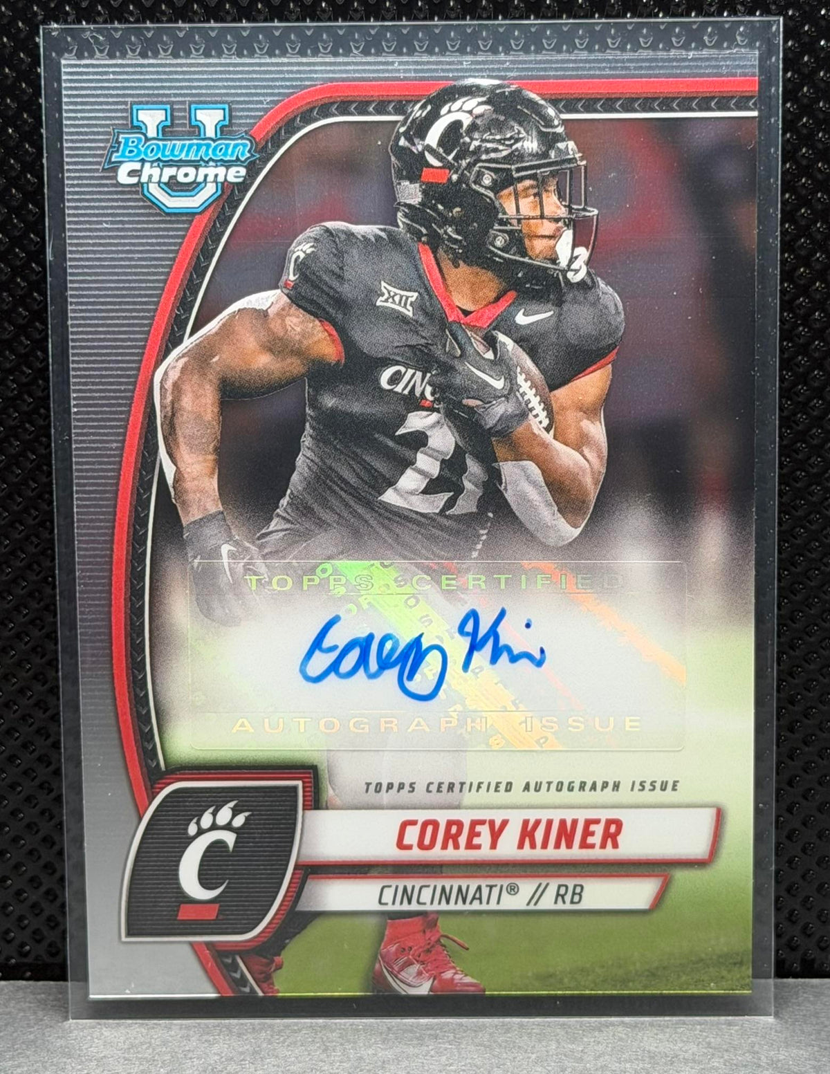 2024 Bowman University Chrome Corey Kiner Prospect Autographs Refractor #/299